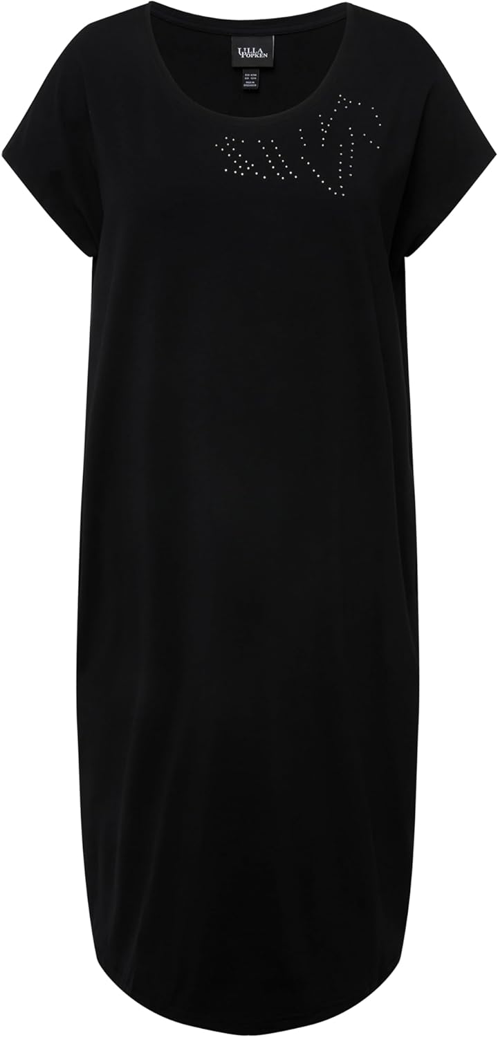Ulla Popken Damen Jerseykleid Kleid 42-44 Schwarz, 42-44 Schwarz