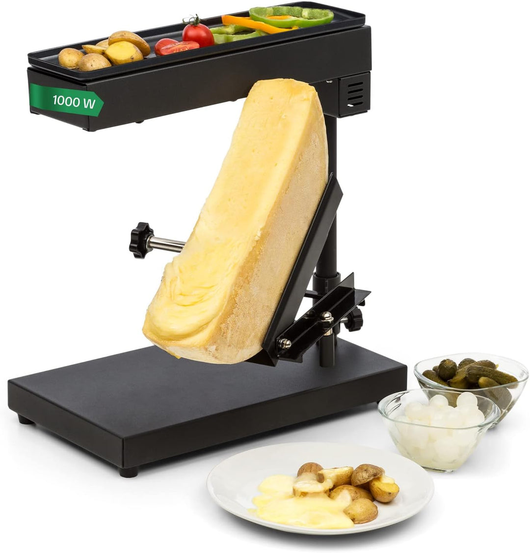 Klarstein Appenzell Peak - Raclette mit Grill, Käseschmelzer, traditionelles Käseschmelzen, Käse-Rac