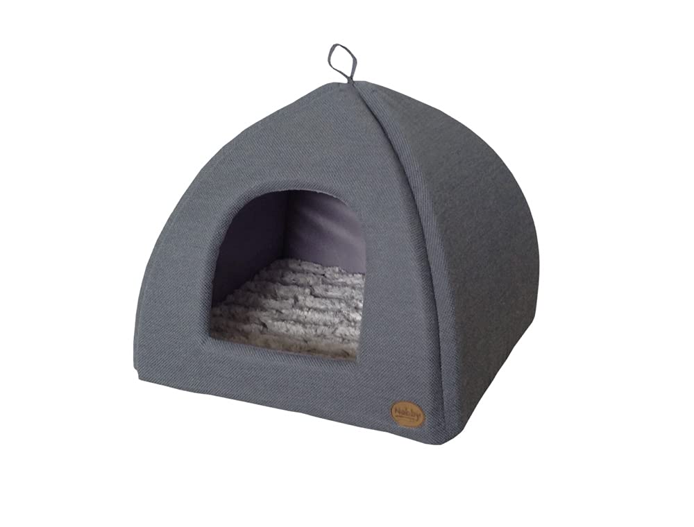 Nobby Höhle "CACHO" grau / blau L x B x H: 40 x 40 x 35 cm graublau, graublau