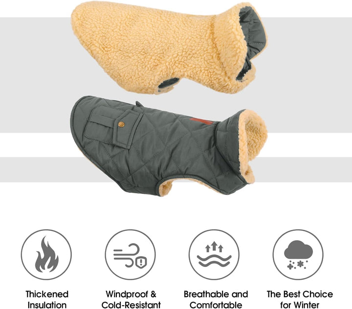 Wintermantel Hundemantel, Warme Winterjacken mit Fleece für Hunde,Hundejacke Hundekleidung Hundepull
