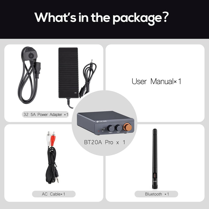 Jancane Bluetooth 5.4 Verstärker, 300 W x 2, kabelloser Mini-Verstärker, Heim-Audio, Stereo, TPA3255