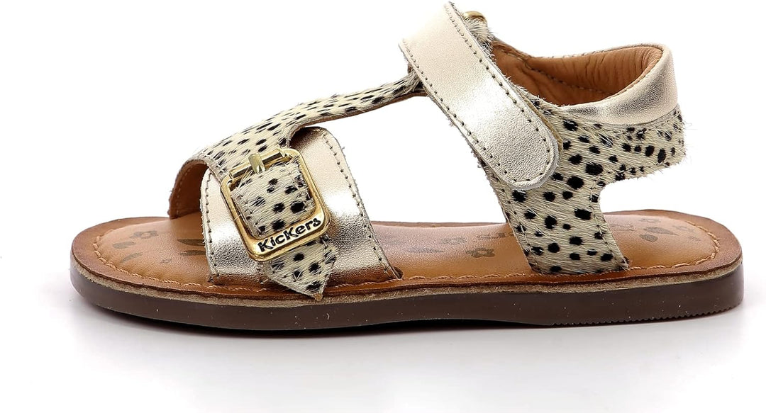 Kickers Mädchen Diazz Sandale 24 EU Gold Pony, 24 EU Gold Pony