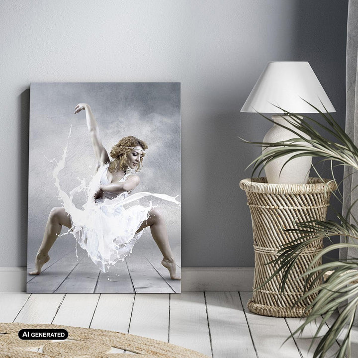 Bilder auf Leinwand 55x100cm Leinwandbild mit Rahmen Frau Tänzerin Ballett Gross Wanddeko Bild Schla