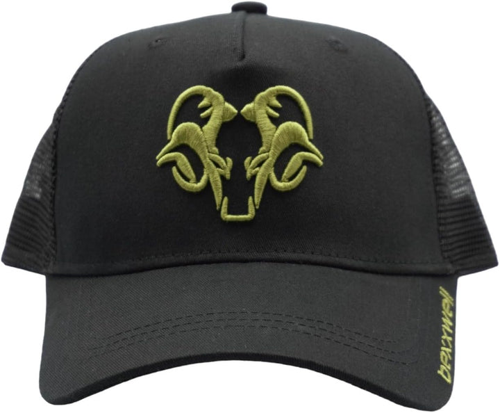 Bexxwell Trucker Cap schwarz/olivgrün mit 3D Logo-Stickerei (optimale Passform, Kappe, Black, Green,