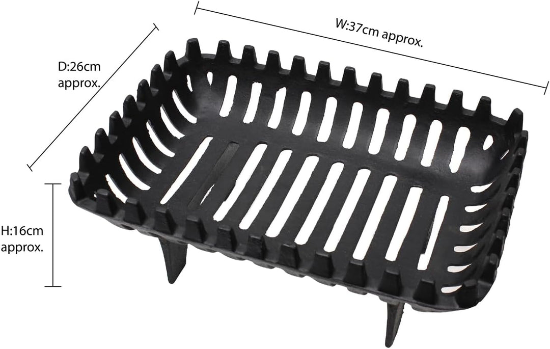 JVL Arden Kamin-Grillrost aus Gusseisen, 40,6 cm, Schwarz, 37 x 27 x 16 cm, Arden