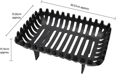 JVL Arden Kamin-Grillrost aus Gusseisen, 40,6 cm, Schwarz, 37 x 27 x 16 cm, Arden