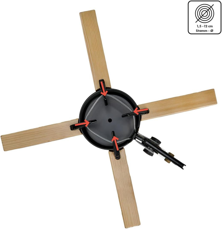 Krinner Design Christbaumständer Kopenhagen Kiefer Holz Weihnachtsbaumständer 50cm für Baumhöhen bis