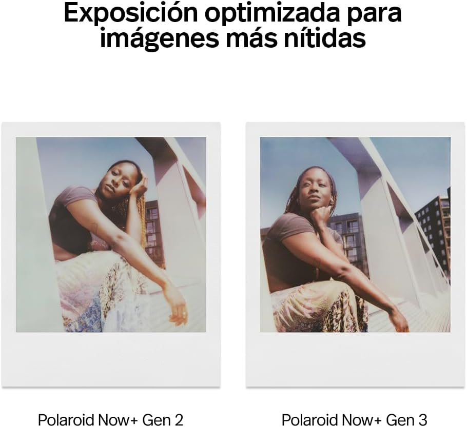 Polaroid - Now+ Gen 3 - Sofortbildkamera mit Bluetooth-Verbindung - Bundle Kamera + Farbfilm (16 Fot