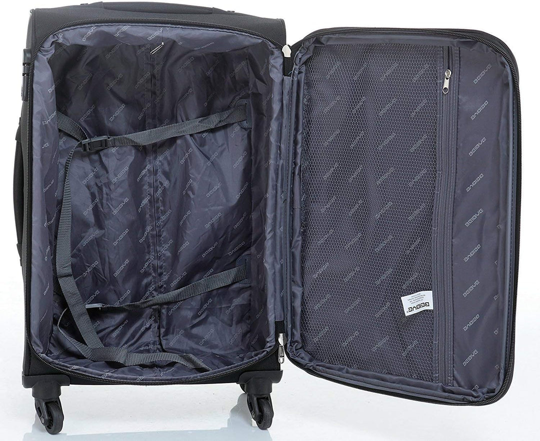 TOP-Trolley-Koffer-Set - 2-teilig - 64+54cm, Dehnfalte, 4 Rollen (Blau)