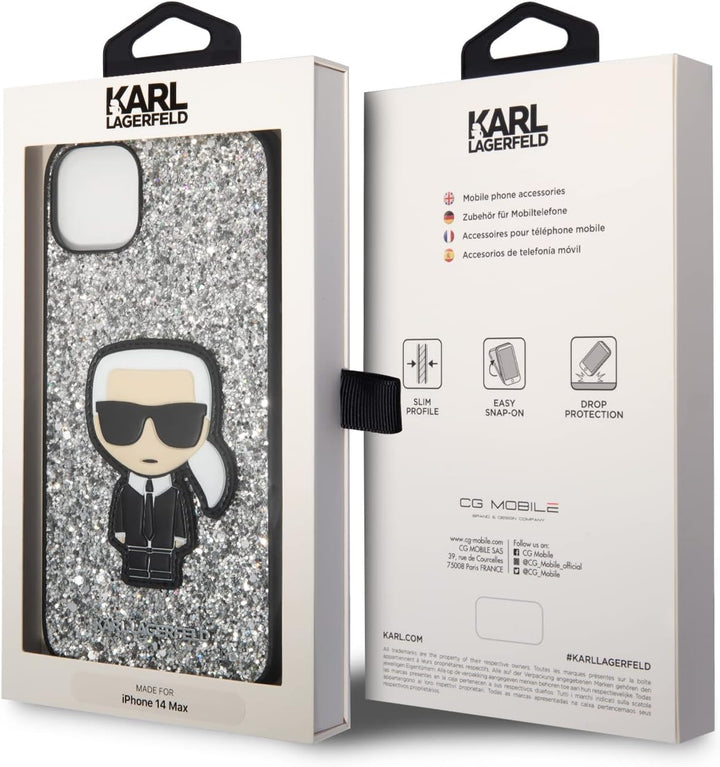 KARL LAGERFELD KLHCP14MGFKPG Hülle für iPhone 14 Plus 6,7" hardcase Silber/Silve