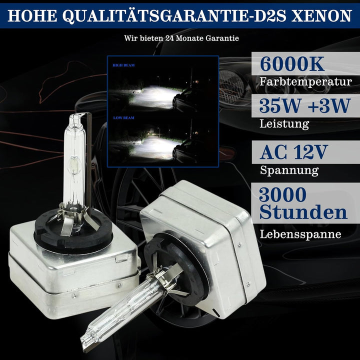 Super Vision D3S Xenon Brenner Scheinwerfer Lampen 6000K 8000K 2x (Weiss), Weiss