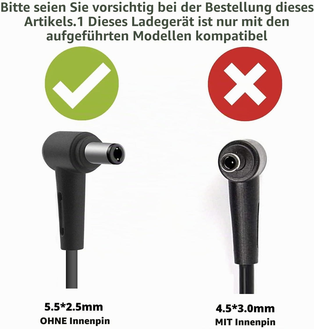 19V 3.42A 65W AC Adapter kompatibel für ASUS Ladegerät ADP-65GD B PA-1650-78 EXA0703YH ADP-65AW ADP-