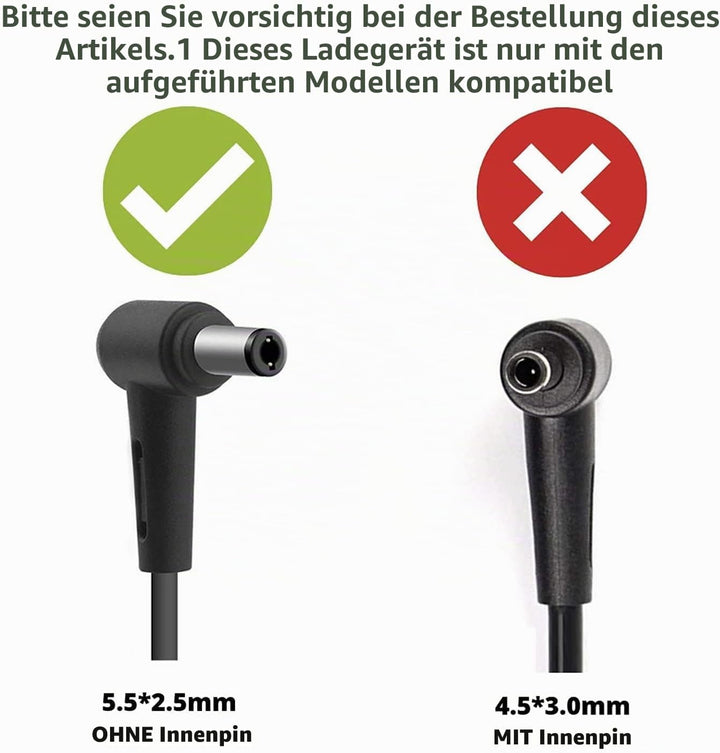 19V 3.42A 65W AC Adapter kompatibel für ASUS Ladegerät ADP-65GD B PA-1650-78 EXA0703YH ADP-65AW ADP-
