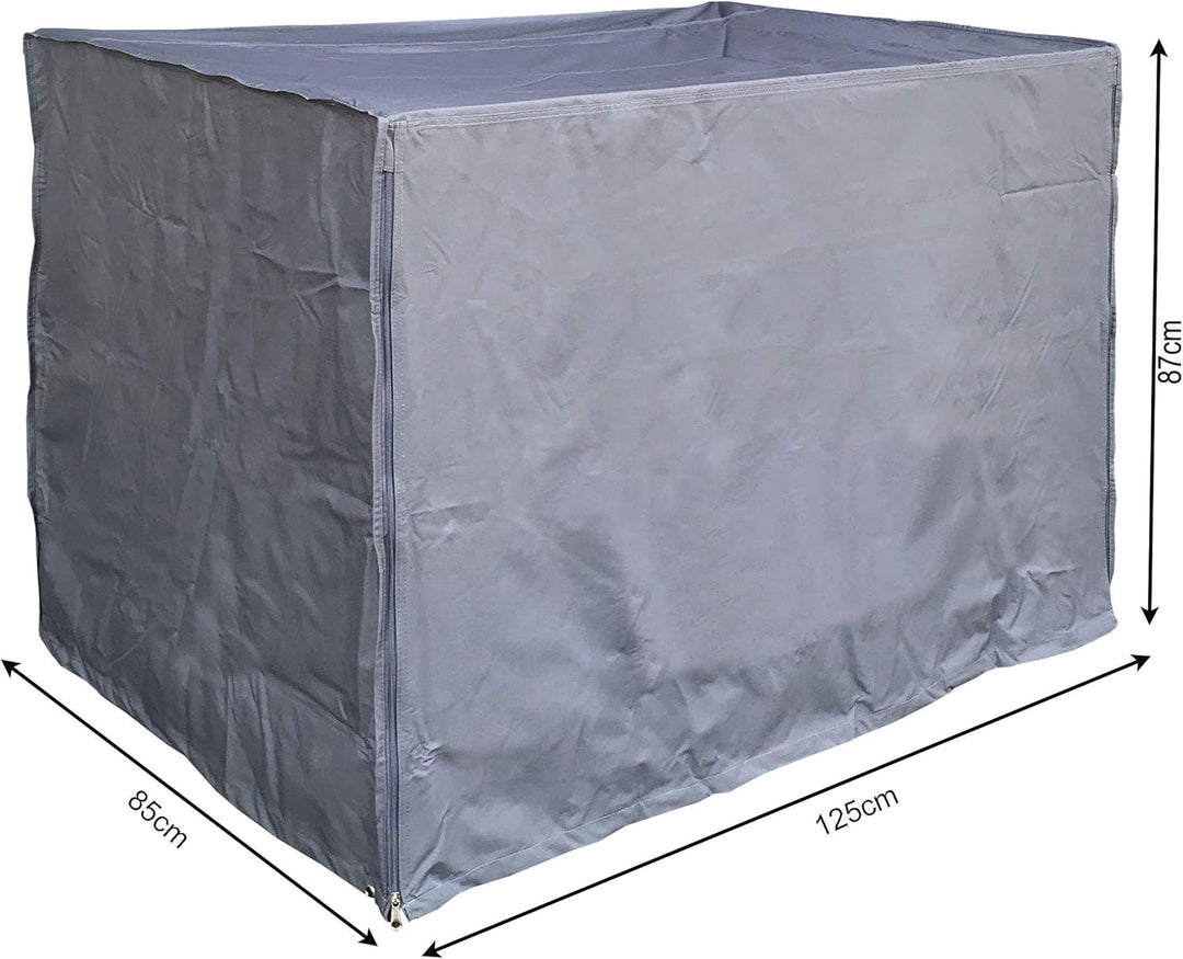 QUICK STAR 10 x Gitterbox Abdeckung 125x85x87cm Grau Schutzhülle Abdeckplane
