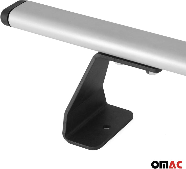 OMAC Heavy Duty Dachträger Querträger kompatibel mit FIAT Doblo II 2010-2021 – 3 Stangen – Stahl Sil