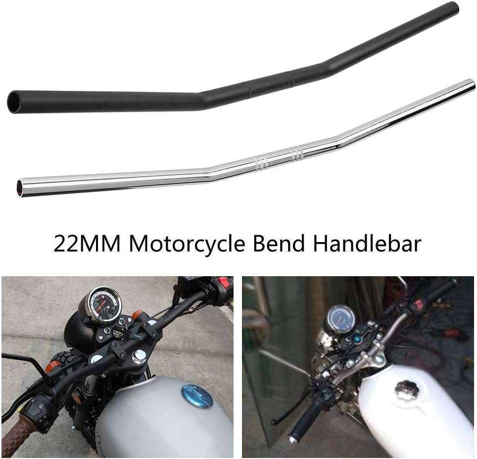 Gorgeri 7/8 Zoll 22 MM Motorrad Flache Lenker, Lenker Universal Motorrad Lenker Retro Bend, Lenker B