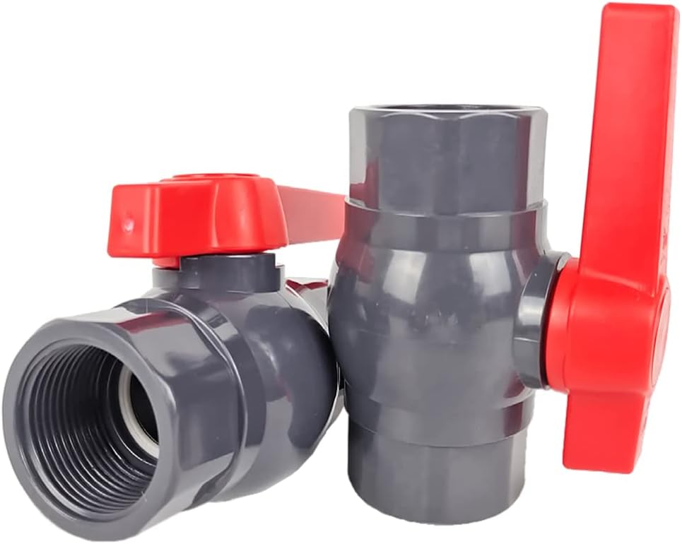 PVC Kugelhahn Wasserzulaufventil Kompaktes U weibliches Zwei-Wege-Gewinde Wasserzulaufventil zur Ste