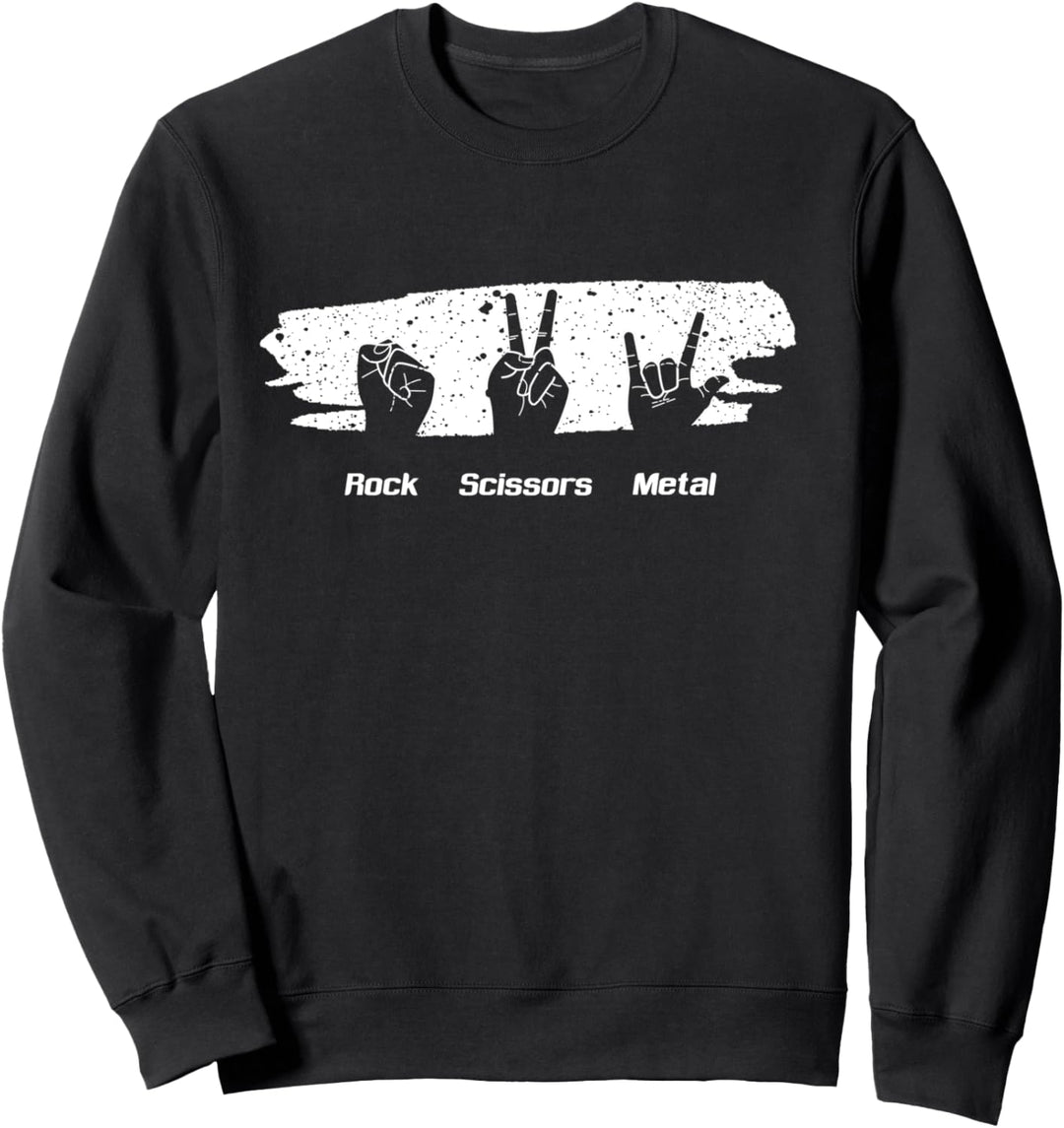 Schickimicki Heavy Metal Pommesgabel Metaller Rock Sweatshirt