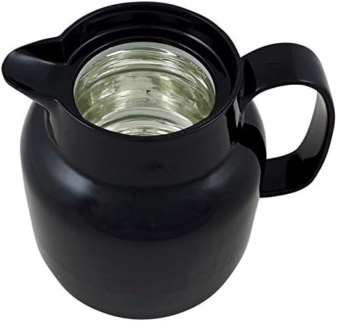 Helios Mondo Push Kunststoff-Isolierkanne Drehverschluss mit Drucktaste 1,0 l schwarz Schwarz 1,0 Li