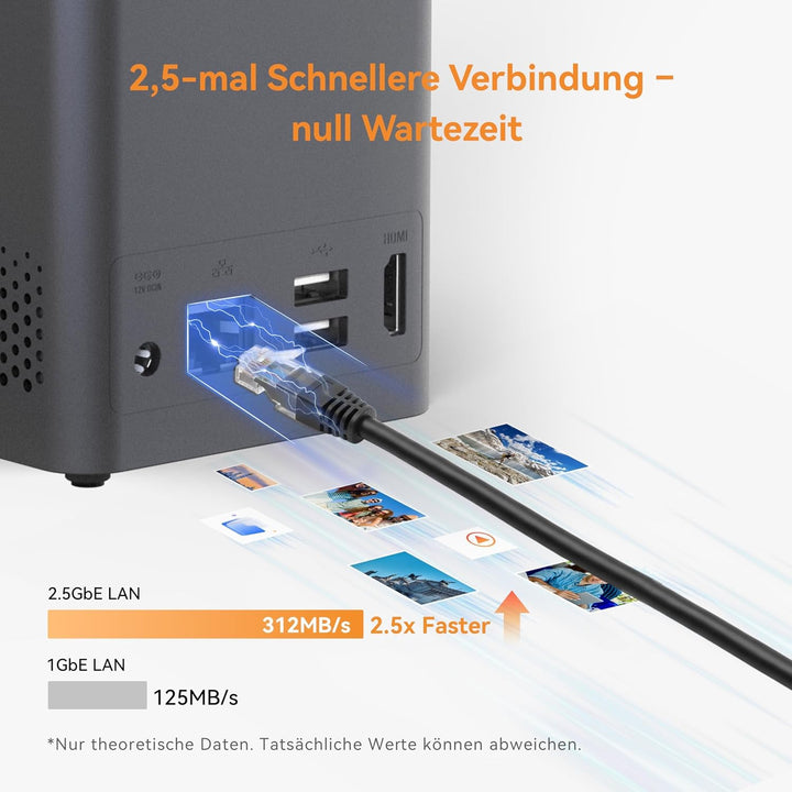 LincStation E1 4-Bay NAS Speicher, 4GB RAM, 64GB eMMC, 2.5GbE Port, Quad-Core, HDMI 2.0 für 4K Media