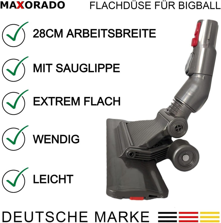 Flachedüse Flache Düse Bodendüse für Dyson Big Ball 1 2 Cinetic CY22 CY23 flach Ersatzteil Staubsaug
