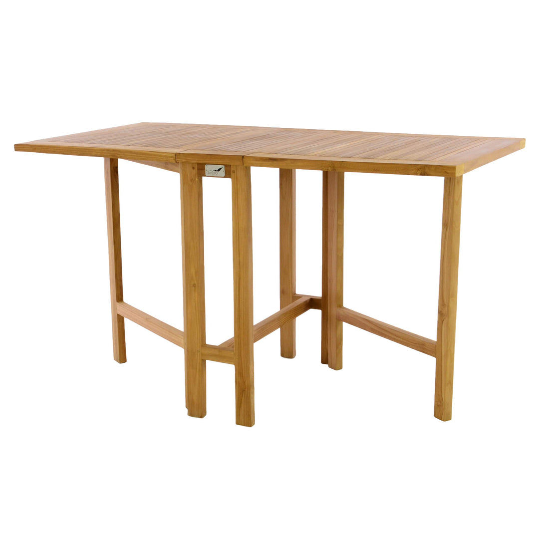 Divero Balkontisch Gartentisch Klapptisch Teak Holz Tisch für Terrasse Balkon Garten – wetterfest ma