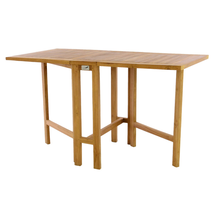 Divero Balkontisch Gartentisch Klapptisch Teak Holz Tisch für Terrasse Balkon Garten – wetterfest ma