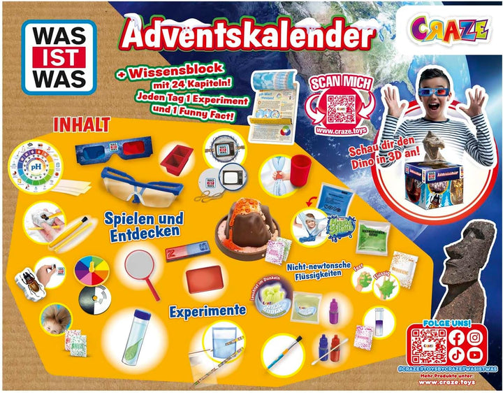 CRAZE was IST was Wissenschaft Adventskalender – Spielzeug-Adventskalender mit Experimenten für Kind