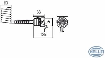 HELLA - Elektrowendel - 15-polig - 24V - thermoplastische Polyester-Elastomere - 8KA 007 648-041