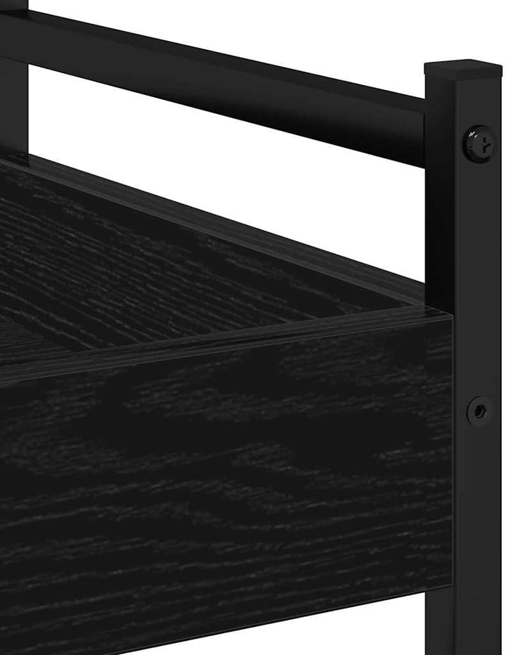vidaXL Küchentrolley Schwarz Eichen-Optik 50 x 30 x 70 cm, Moderner Küchenwagen, rechteckiger mobile