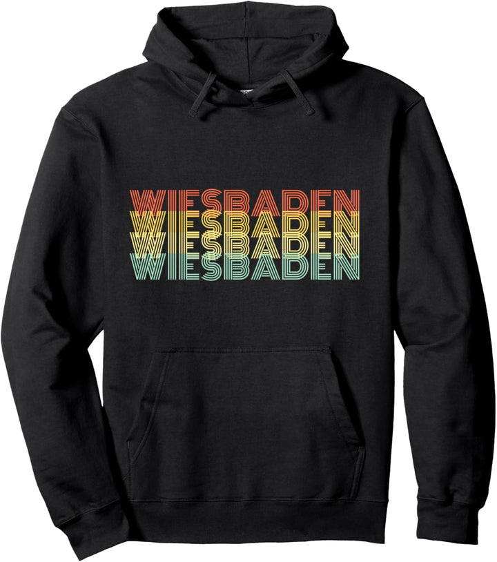 Wiesbaden Stadt Heimat Retro Vintage Pullover Hoodie