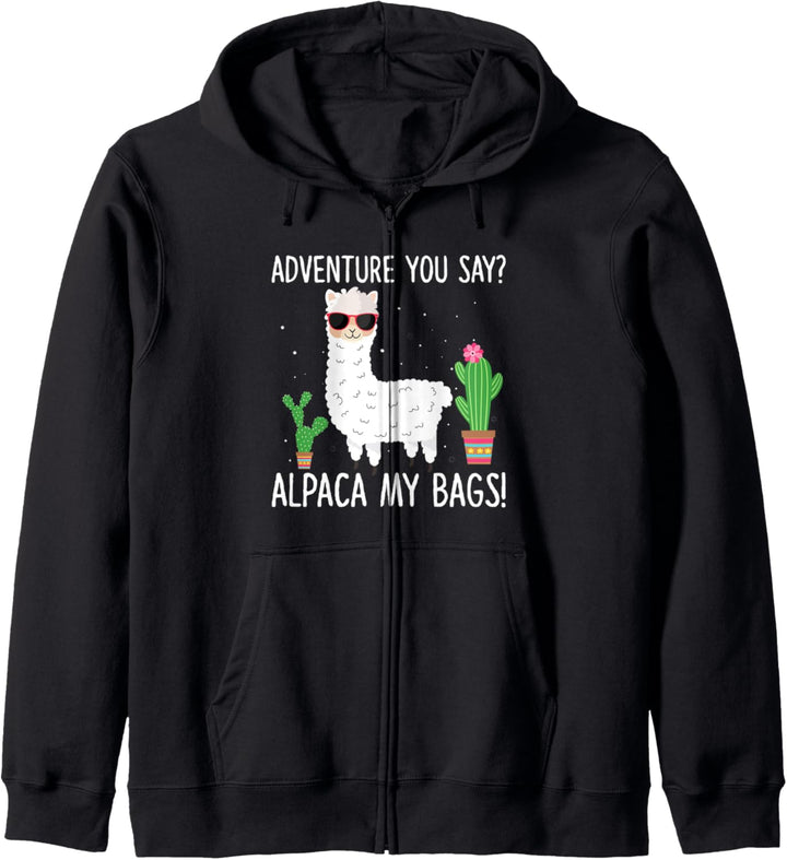 Adventure You Say Alpaca My Bags Travel Kapuzenjacke