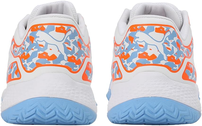PUMA Unisex Solarcourt Rct Tennisschuh, Puma White Puma Black Team Light Blue