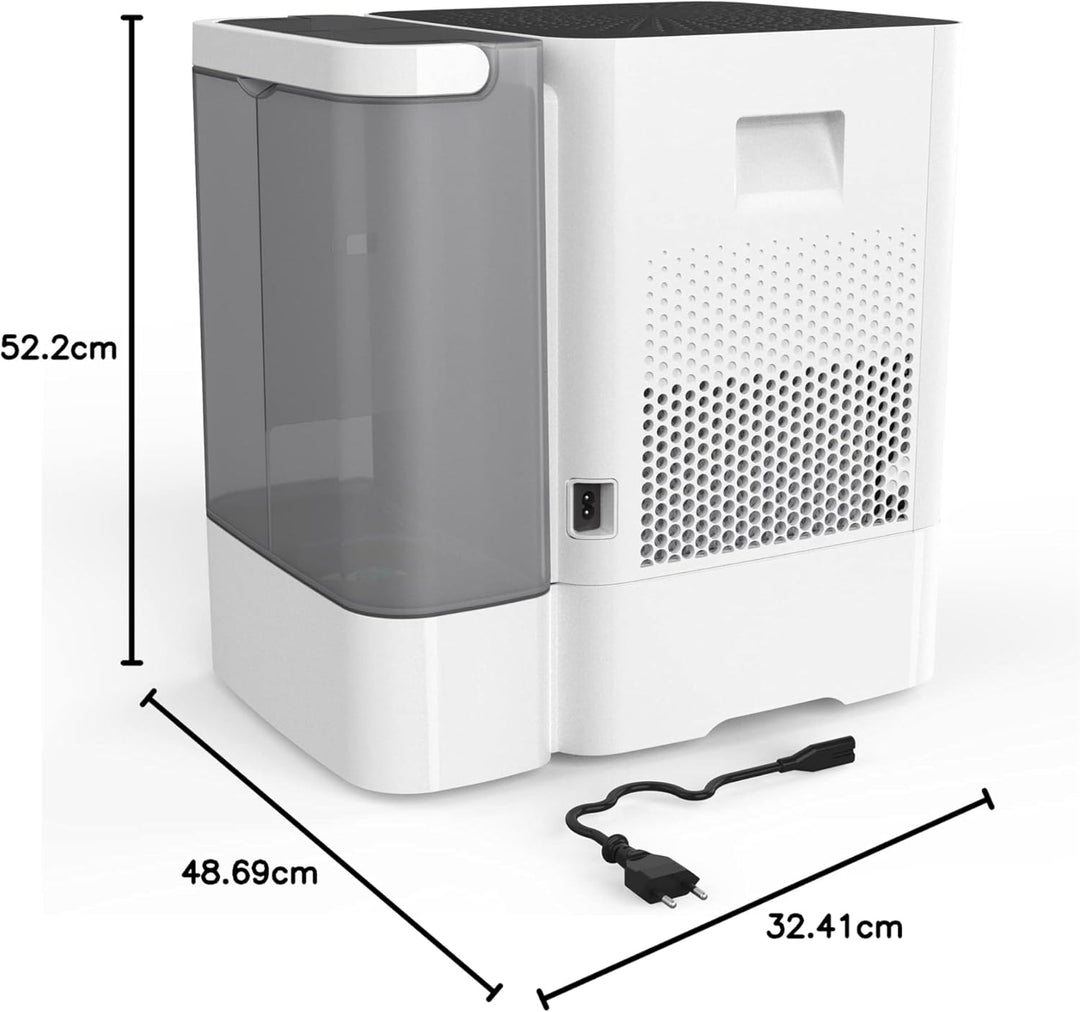 BONECO Luftbefeuchter W300 I abnehmbarer 12L Wassertank I für Räume bis 50 m² I sehr leise mit 27dB