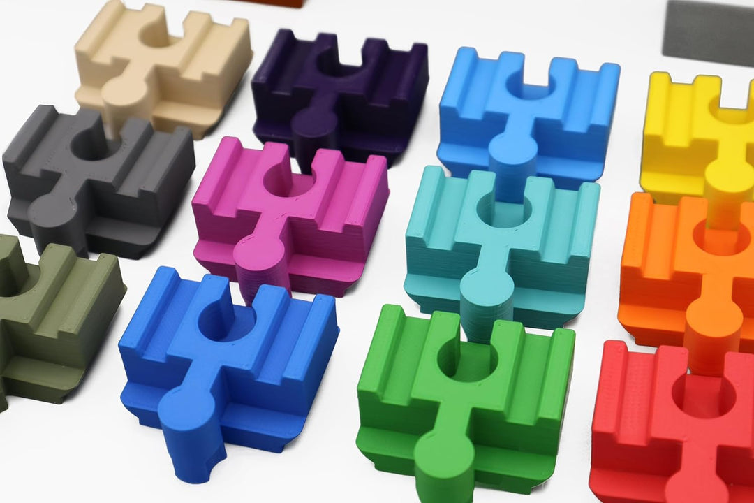 missing piece - Duplo-Adapter für Holzeisenbahnen (12 Stück) (Bunte Mischung), Bunte Mischung