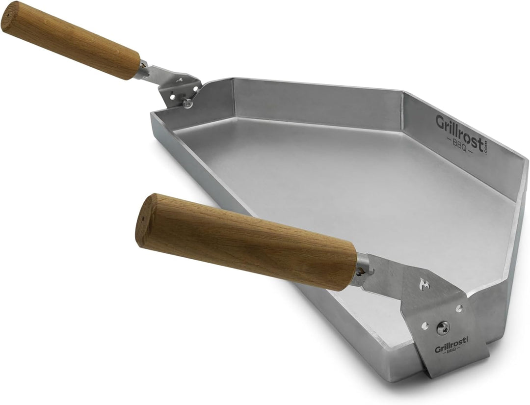Grillrost.com Das Original Halbrunde Plancha für Kugelgrills – 4 mm Edelstahl - dicht geschweisst