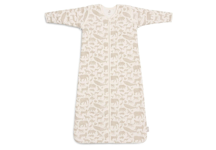 Jollein Baby Boys, Baby Girls, Unisex Baby abnehmbare Ärmel 90cm Schlafsack, Nougat, Animals