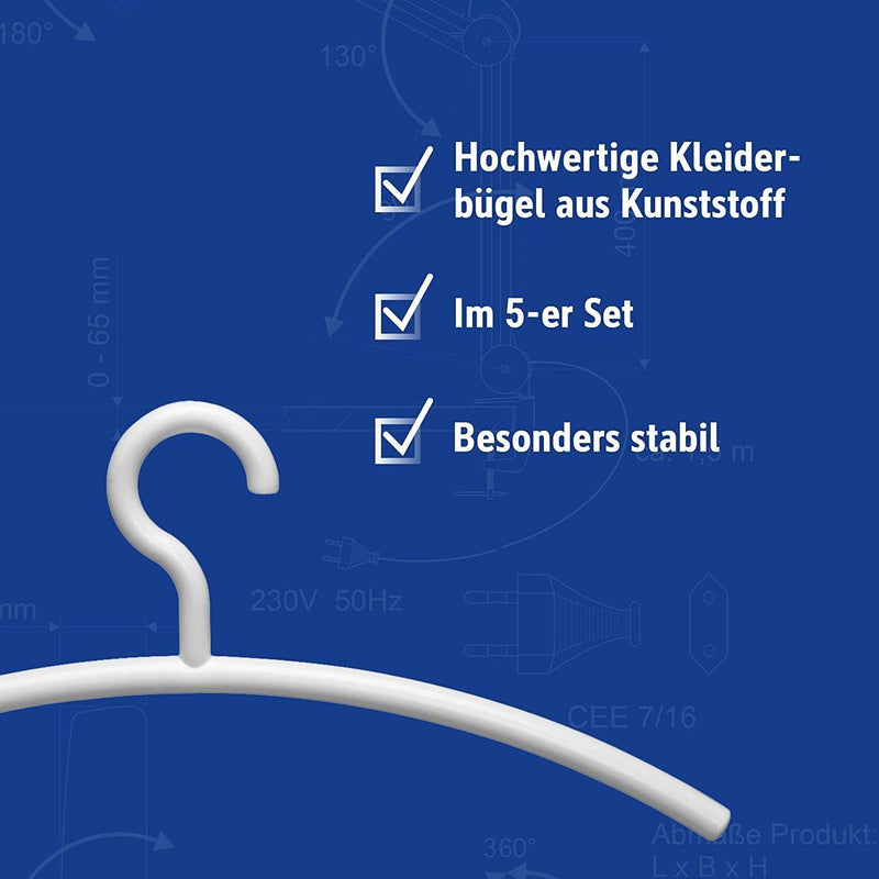 MAUL Kleiderbügel aus Kunststoff – moderne Kunststoff Kleiderbügel in edlem Design – stabile und bel
