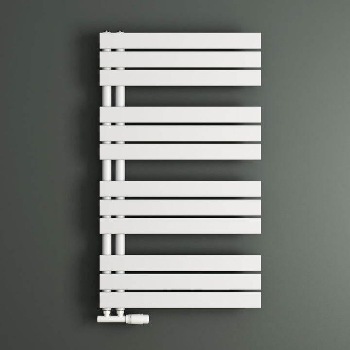 Mai & Mai Badheizkörper Handtuchheizkörper Badheizung Heizkörper bad Flach 104x60cm in Weiss Seitena