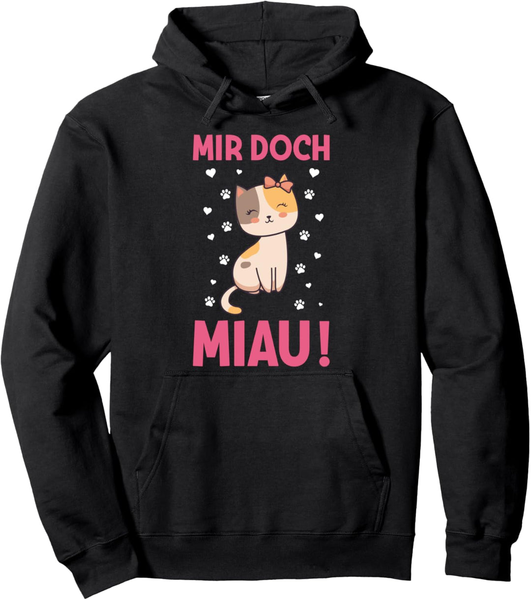 Katzenbesitzer Mir Doch Miau Lustiges Katze Spruch Statement Pullover Hoodie