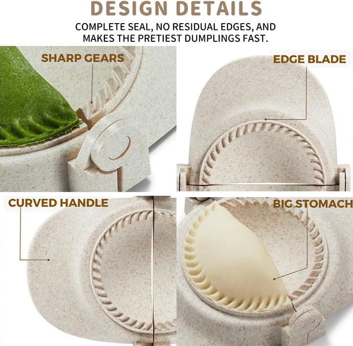 Ravioli Maker & Dumpling Maker Set mit Dough Cutter [3 Grössen],Empanadas, Gyoza, Maultaschen, Teigt