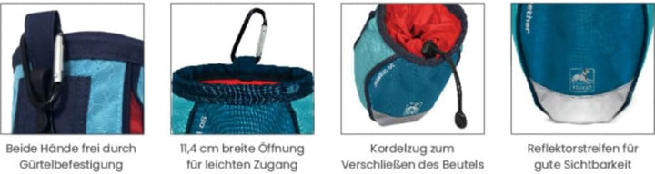 Kurgo Go Stuff-It Futterbeutel, Hält Hunde-Leckerlis frisch, Ideal für Hundetrainings, 11 cm breite