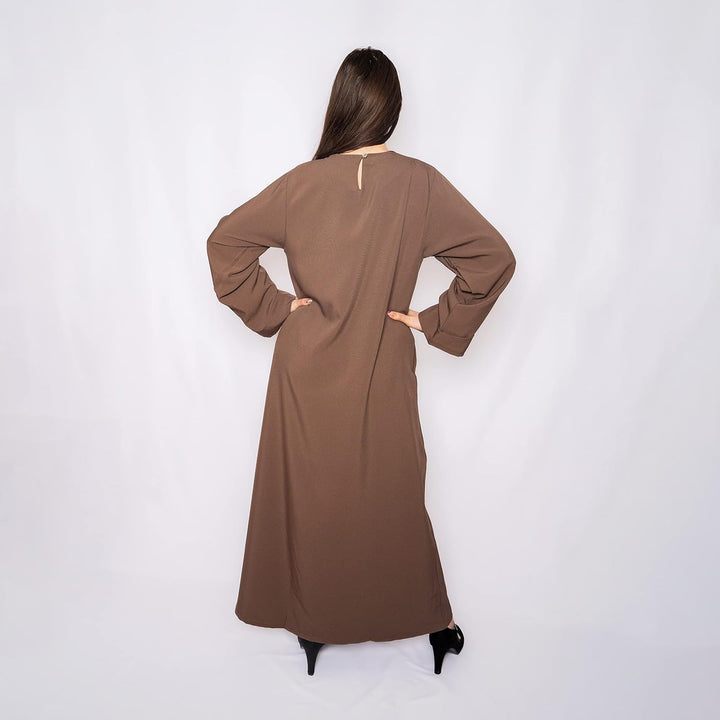 Muslim Addict Kleid Abaya aus weichem Polyester, 145 cm – moderner und bequemer Stil Einheitsgrösse