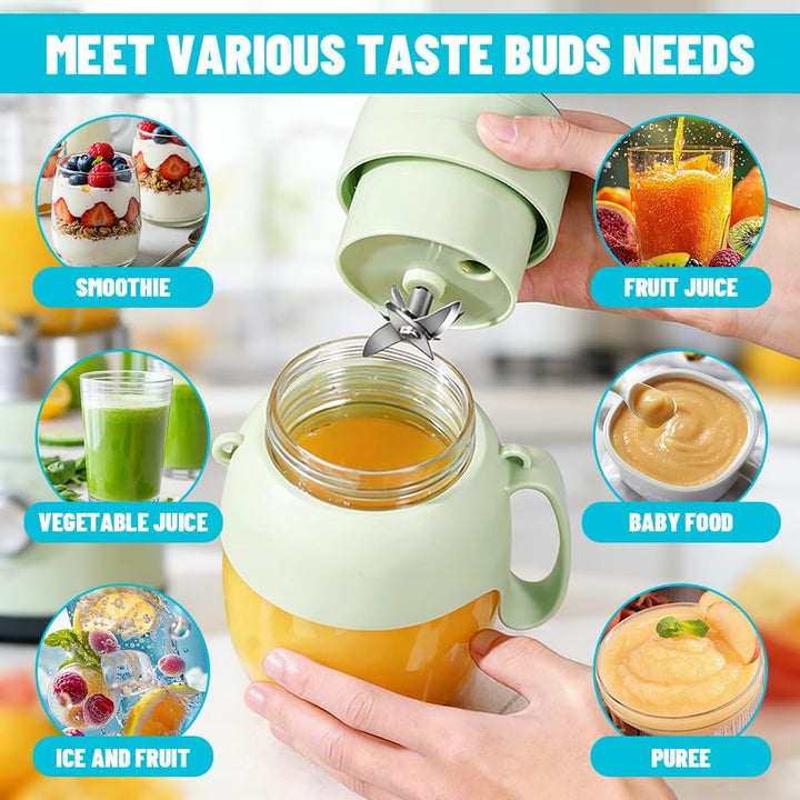 Tragbarer Mixer & Smoothie Maker, 1000ML Grosser Mixer Smoothie Maker mit Trinköffnung & Trageriemen