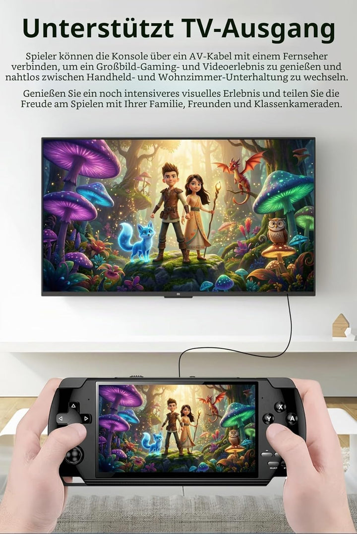 4,3-Zoll-Display, klassische Videospielkonsole, X6, Handheld-Konsole, Emulatoren, mehrere MP4-/MP3-P