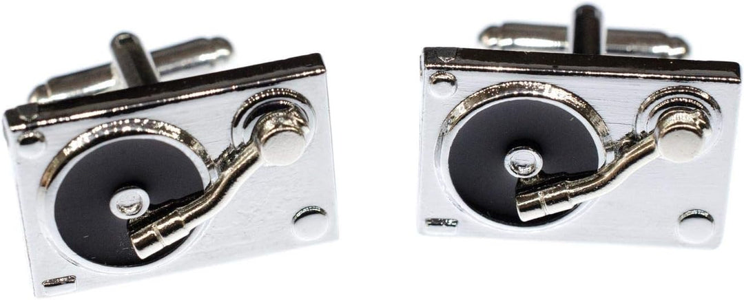 Miniblings Plattenspieler DJ Platte Musik Manschettenknöpfe - Handmade I Manschettenknopf Cufflinks