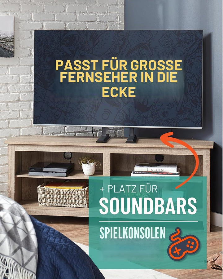 Echogear Universal Grosser TV-Ständer - Höhenverstellbarer Sockel für Fernseher bis zu 77 "- Wackelf