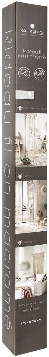 Macrame Wire Curtain Summer cm Beige, cm Beige