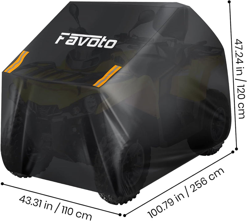 Favoto ATV Abdeckplane Quad Abdeckung Outdoor XXXL Schutzhülle für ATV Fahrzeuge Regendicht Staubdic