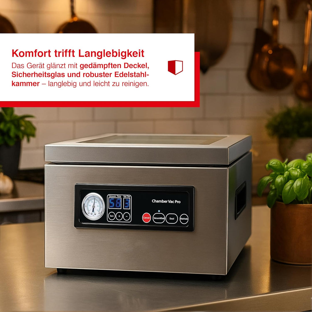 Solis Chamber Vac Pro 5702 Kammervakuumierer - Vakuumiergerät - Für Trockene und Feuchte Lebensmitte